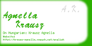 agnella krausz business card